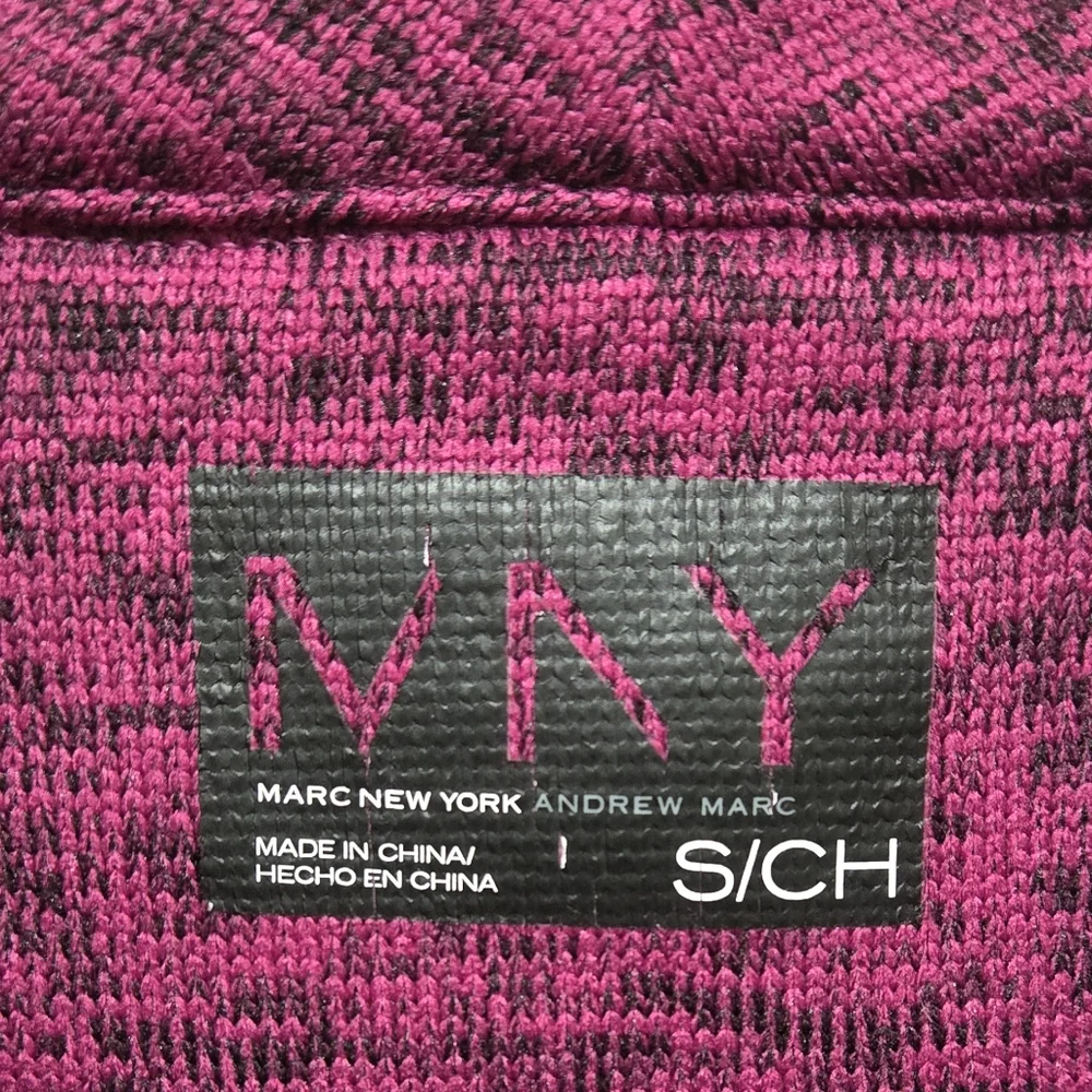 MARC NEW YORK Magenta And Black Zip-Up Activewear Jacket Size Small - Picture 15 of 16